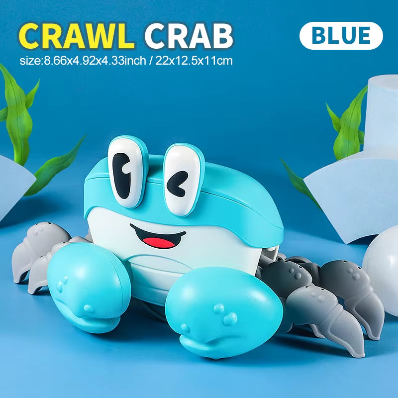 Electric Obstacle Escape Crawling Crab Model Electronic Pets Musical Dancing Educational Toddler Moving Toy Christmas Gift