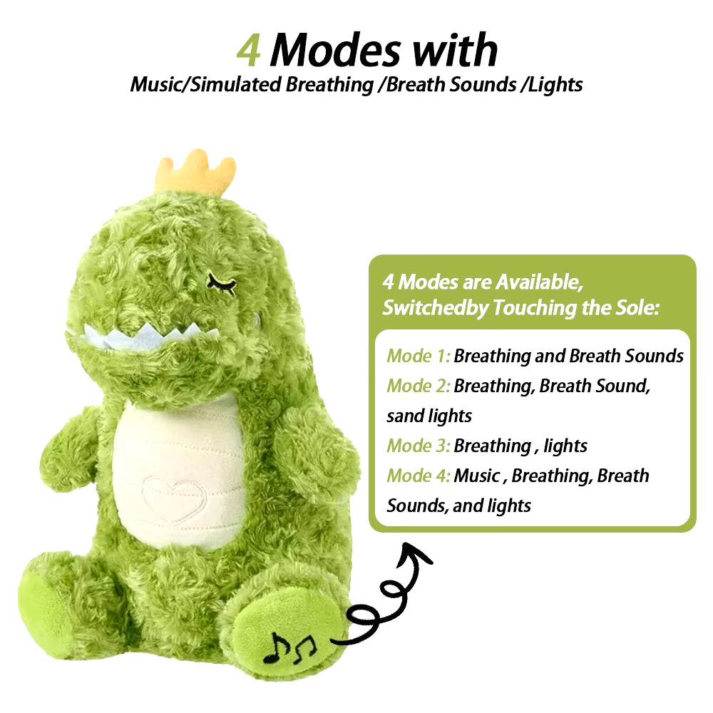 4 Modes Baby Breathing Soothing Elephant Plush Doll Toy Sleeping Companion Music and Light Doll Sensory Stuffed Toy Kids Gift