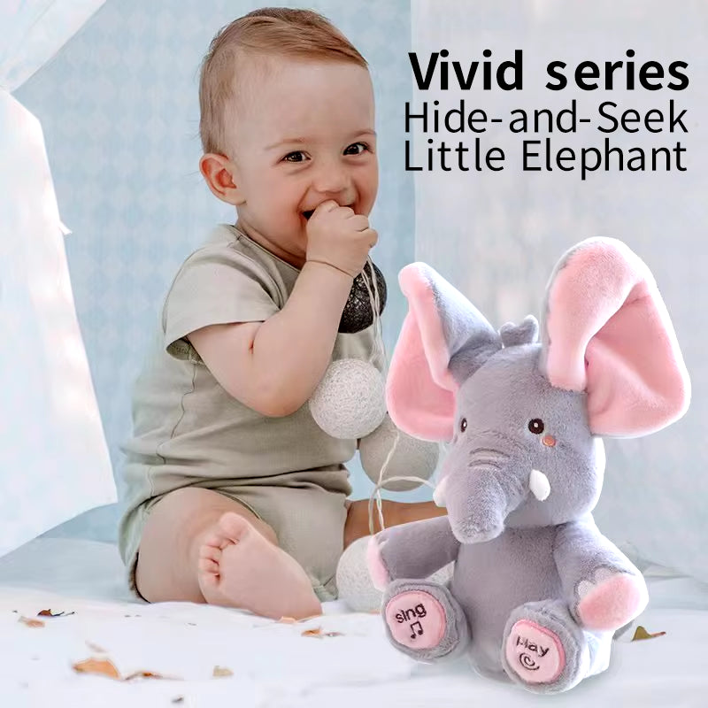 Animated Elephant Toys Plush Singing Elephant with Ears Moving Electric Plush Toy Cute Elephant Stuffed Animal Toy for Baby Gift