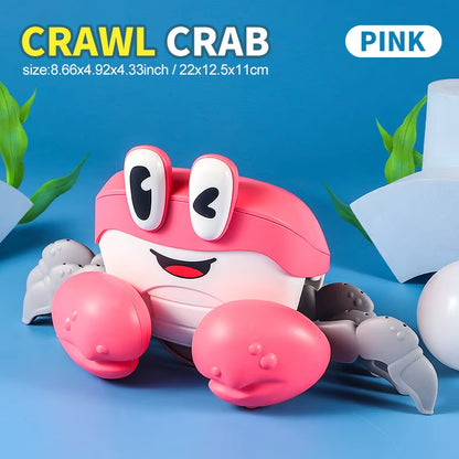 Electric Obstacle Escape Crawling Crab Model Electronic Pets Musical Dancing Educational Toddler Moving Toy Christmas Gift