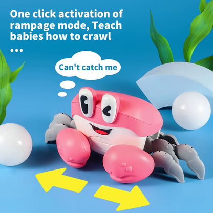 Electric Obstacle Escape Crawling Crab Model Electronic Pets Musical Dancing Educational Toddler Moving Toy Christmas Gift